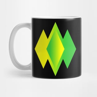 Yellow-Green Diamonds Mug